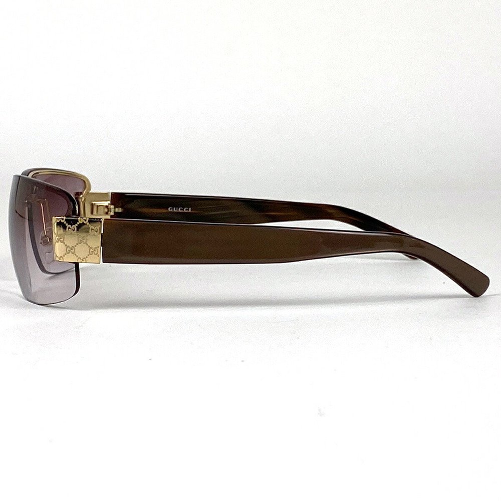 Gucci Gg Pattern Sunglasses Gradation Brown View 2
